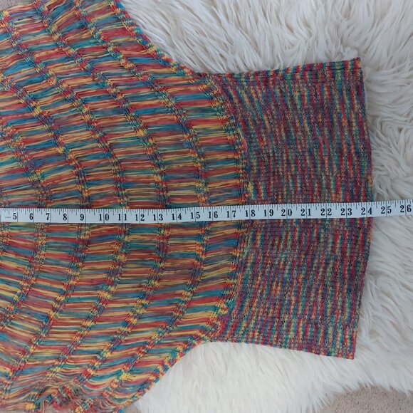 Eliesel Multi Colored Crochet Knit Top - Picture 6 of 8